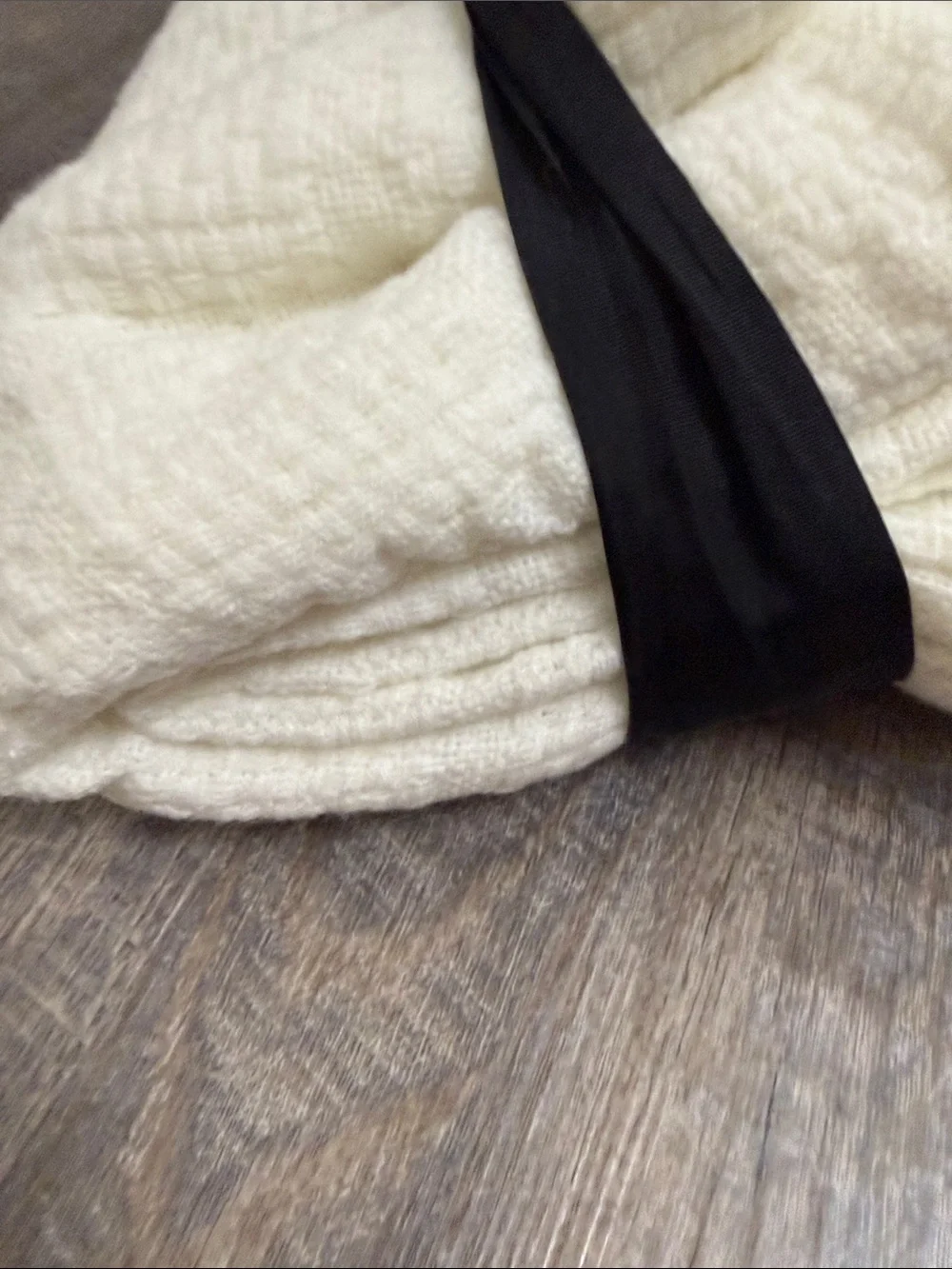 Hearth & Hand Cream Textured Throw Blanket